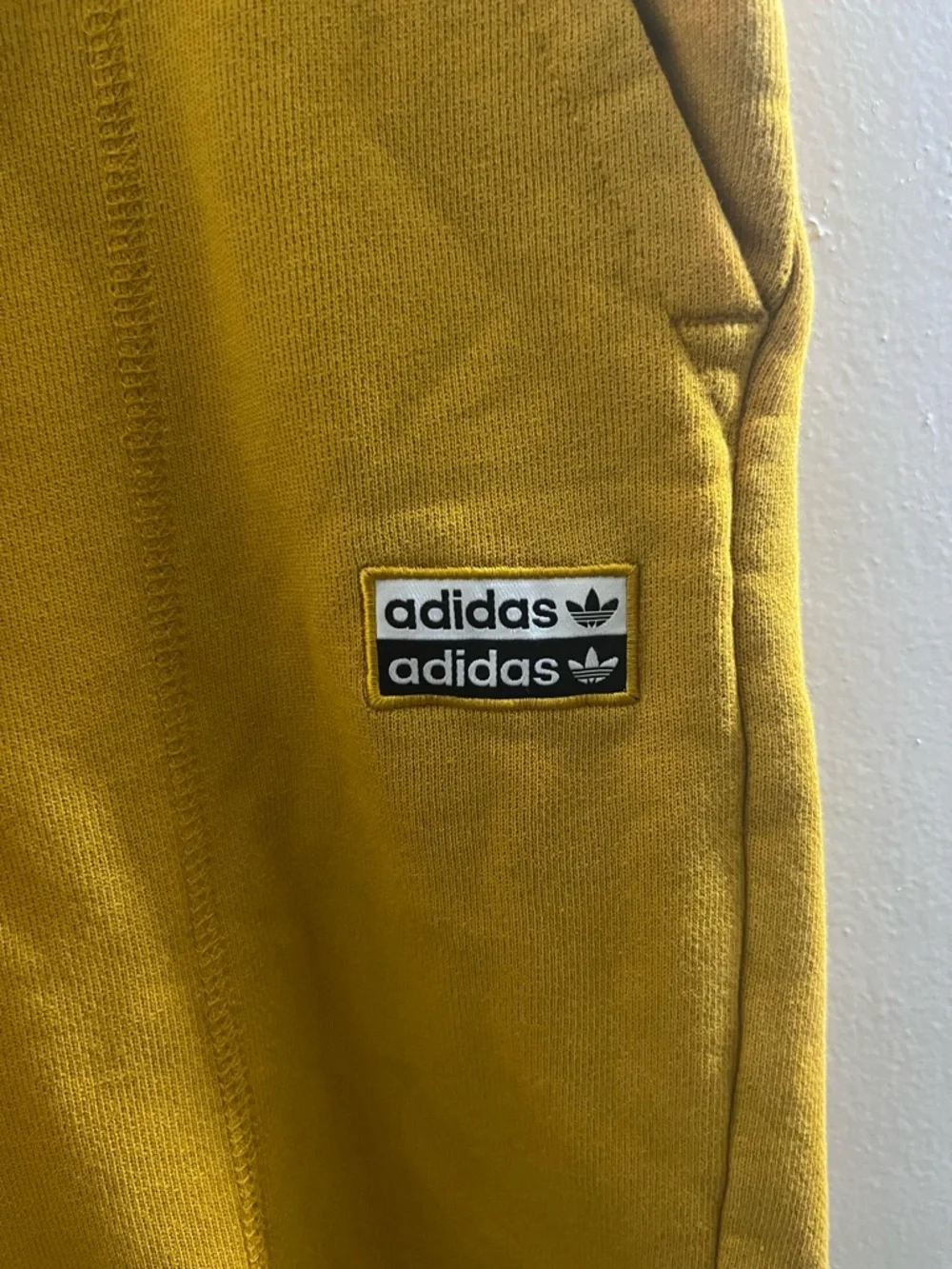 adidas Men's Mustard Yellow Jogger Sweatpants